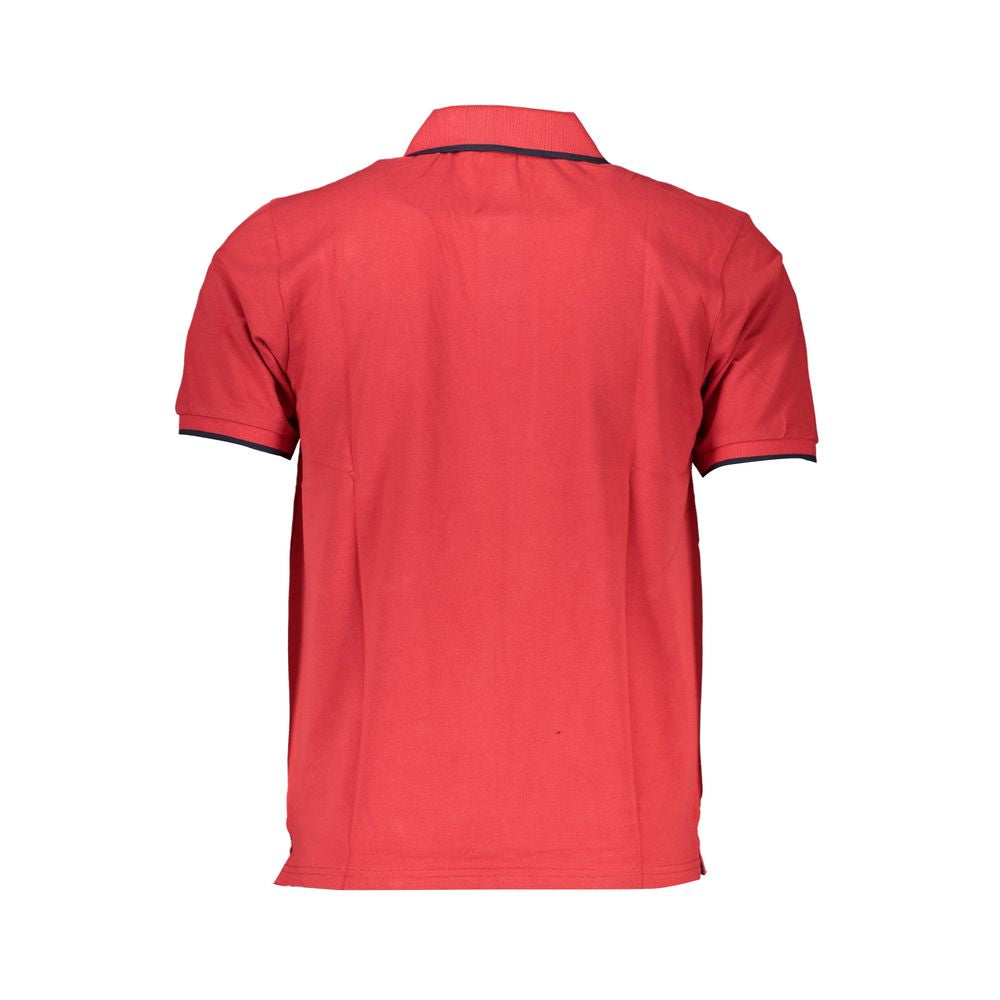 North Sails Red Cotton Polo Shirt - Casual Performance with Nautical Flair