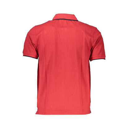 North Sails Red Cotton Polo Shirt - Casual Performance with Nautical Flair