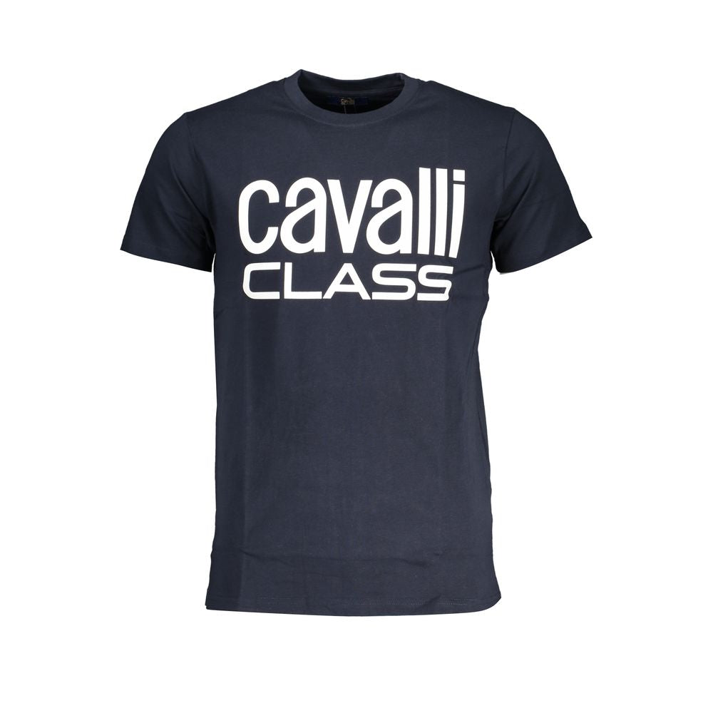 Cavalli Class Blue Cotton T-Shirt - Stylish Casual Wear