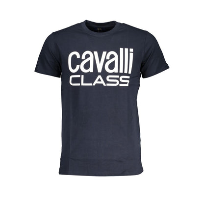 Cavalli Class Blue Cotton T-Shirt - Stylish Casual Wear