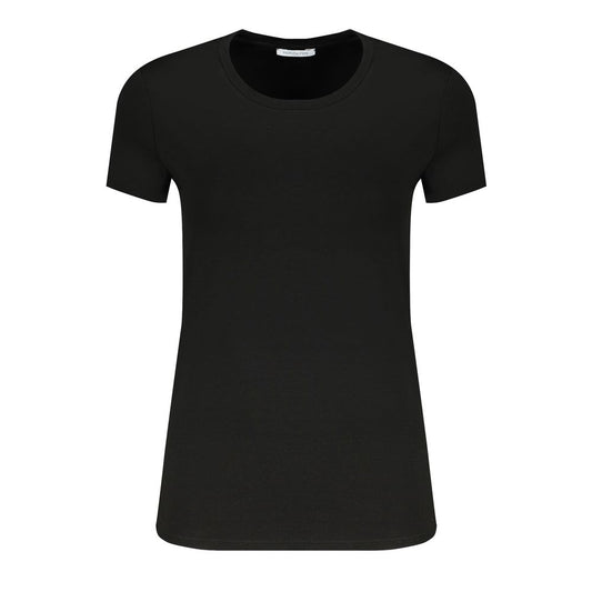 Patrizia Pepe Black Elastane Short Sleeve T-Shirt
