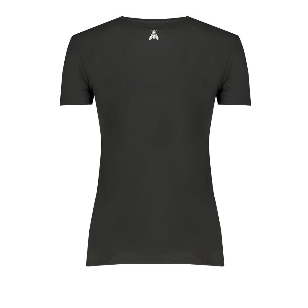 Patrizia Pepe Black Elastane Short Sleeve T-Shirt