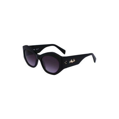 Liu Jo Black Acetate Women Sunglasses