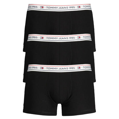 Tommy Hilfiger Black Cotton Underwear Boxer Tri-Pack