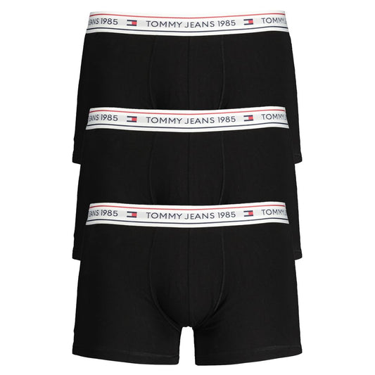 Tommy Hilfiger Black Cotton Underwear Boxer Tri-Pack