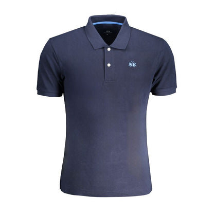 La Martina Blue Cotton Polo Shirt - Effortless Elegance in Sport