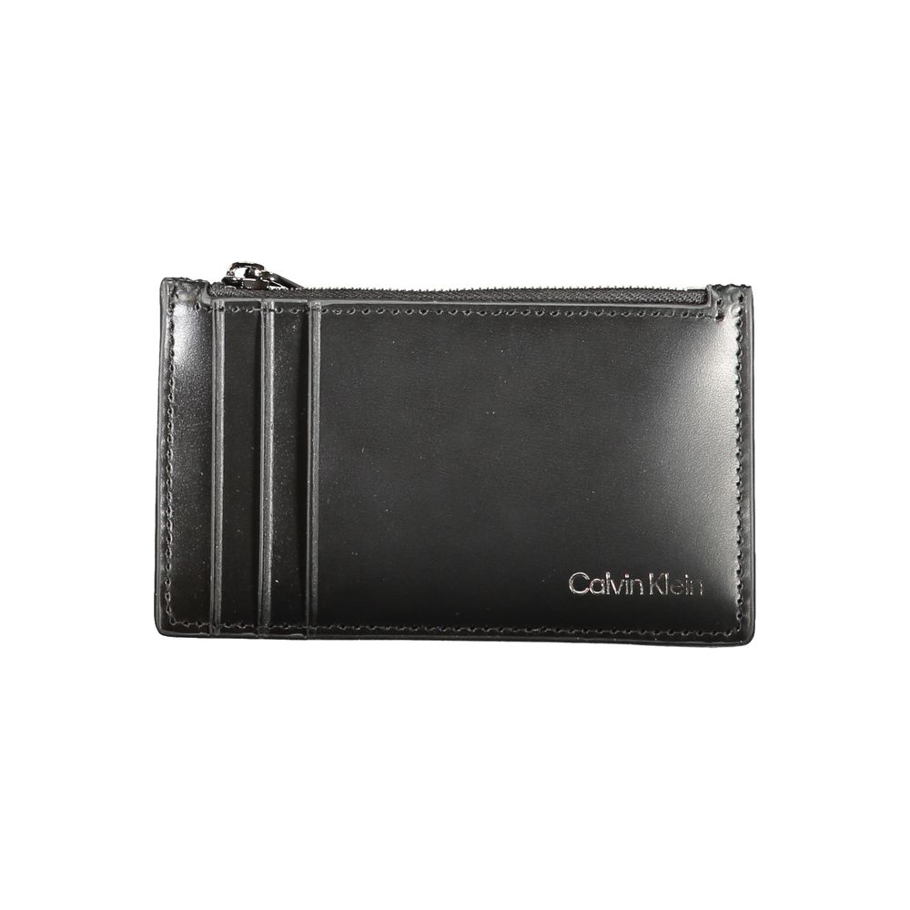 Calvin Klein Black Leather Wallet - Minimalist Elegance