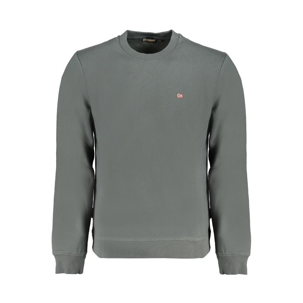 Napapijri Green Cotton Sweater - Classic Comfort Reimagined