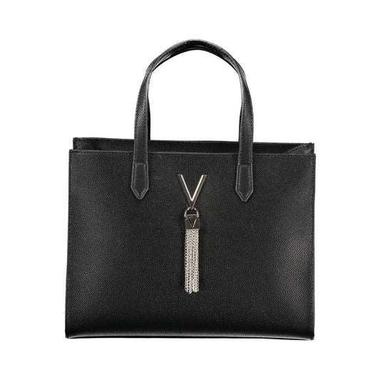 Mario Valentino Black Polyethylene Handbag with Dual Handles