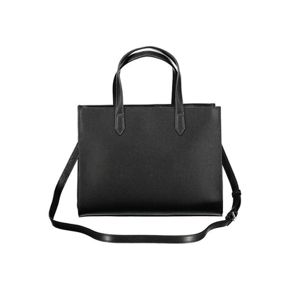 Mario Valentino Black Polyethylene Handbag with Dual Handles