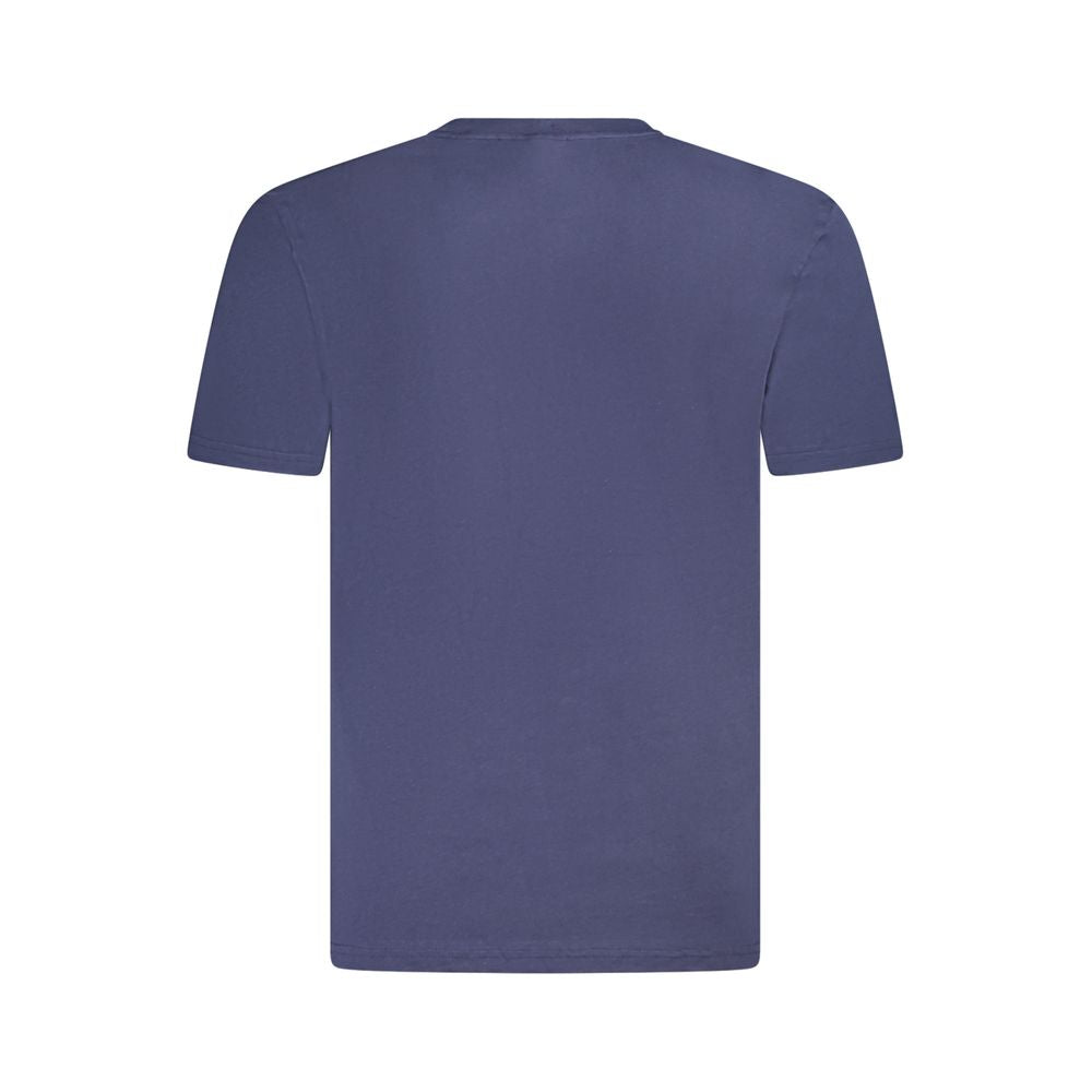 Fila Blue Cotton Men T-Shirt - A Fusion of Sustainability and Style
