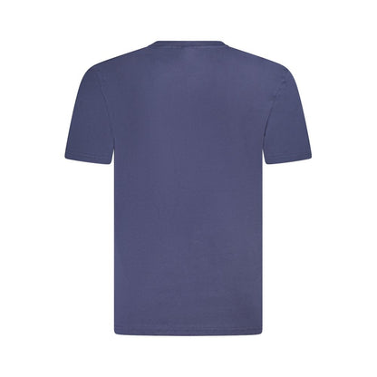 Fila Blue Cotton Men T-Shirt - A Fusion of Sustainability and Style