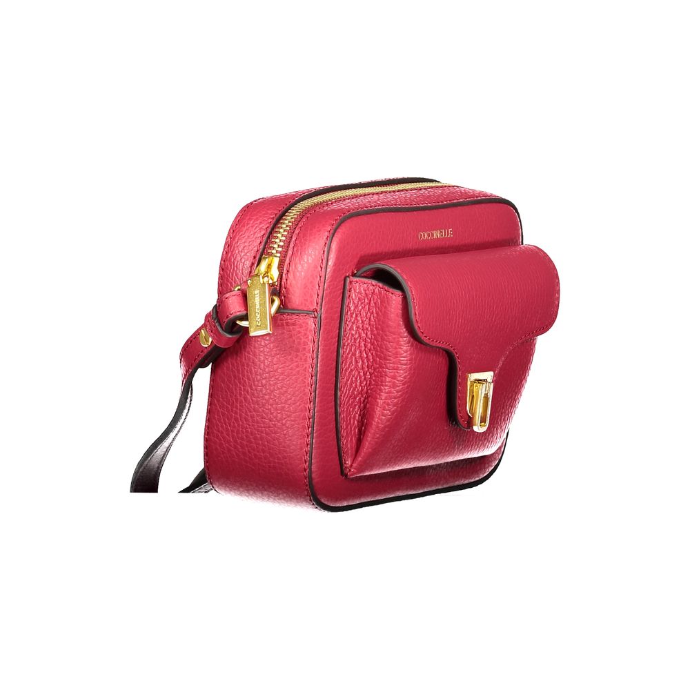 Coccinelle Red Leather Women Handbag - BEAT SOFT BAG