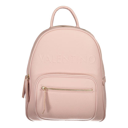 Mario Valentino Pink Faux Leather Handbag with Logo Detail