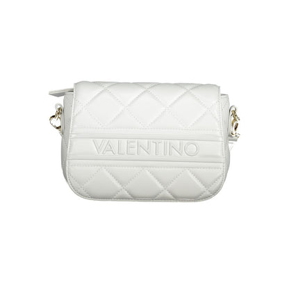 Mario Valentino Gray Faux Leather Handbag with Adjustable Strap