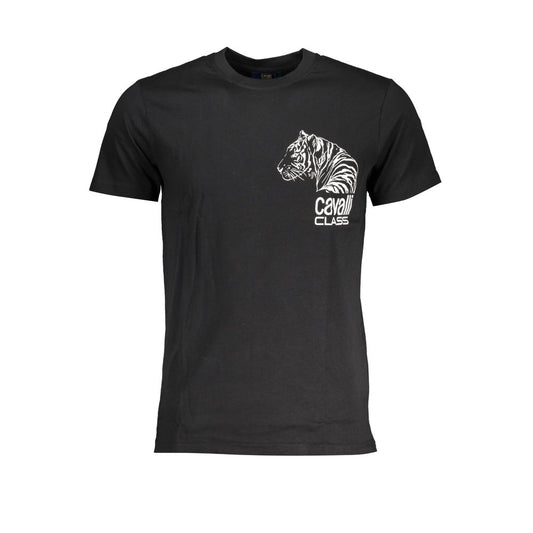 Cavalli Class Black Cotton T-Shirt - Timeless Style