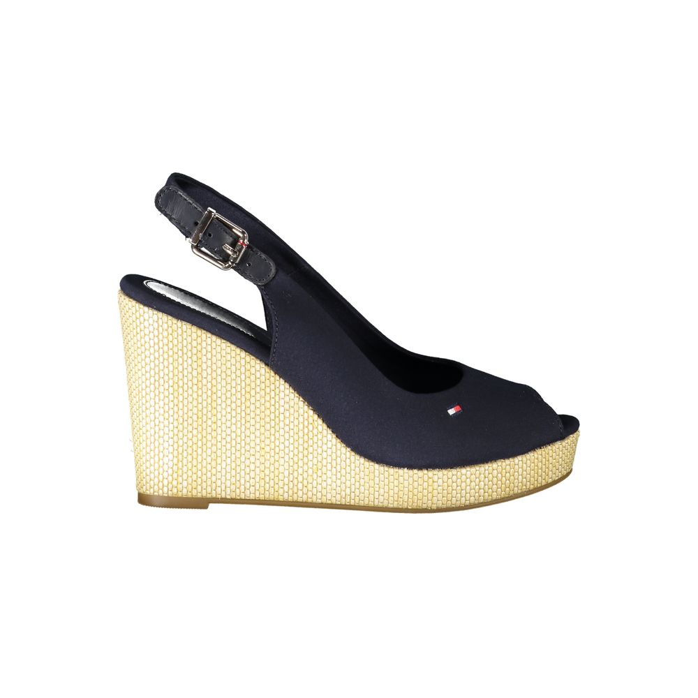 Tommy Hilfiger Blue Cotton Sandal with Wedge