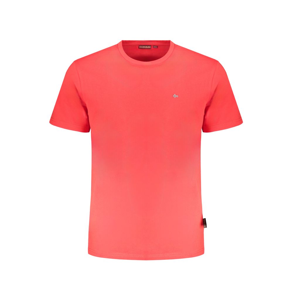 Napapijri Red Cotton T-Shirt - Organic Comfort