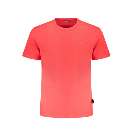Napapijri Red Cotton T-Shirt - Organic Comfort