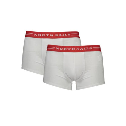 North Sails White Cotton Men Boxer Parigamba BI Pack