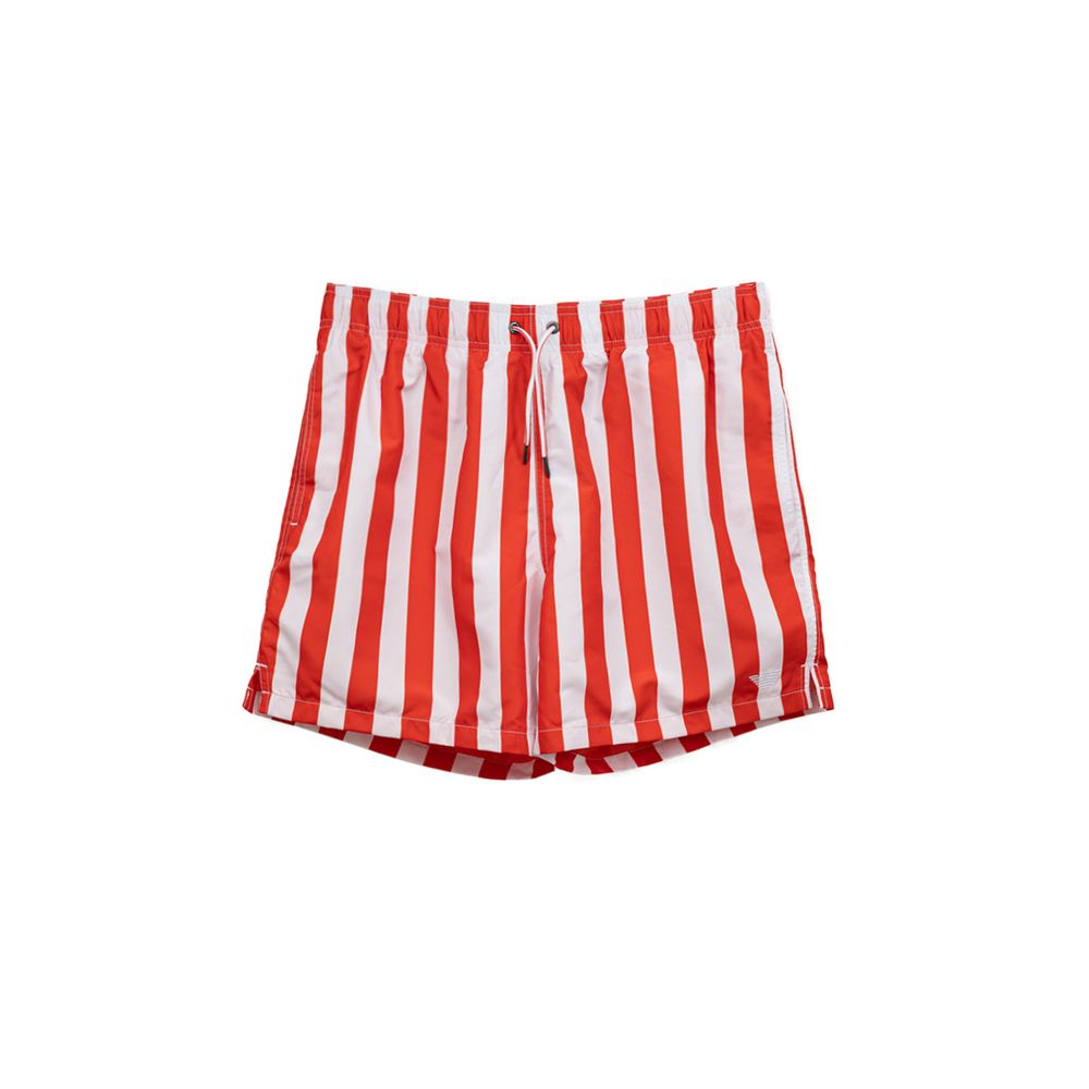 Emporio Armani Red Striped Boxer Swimsuit