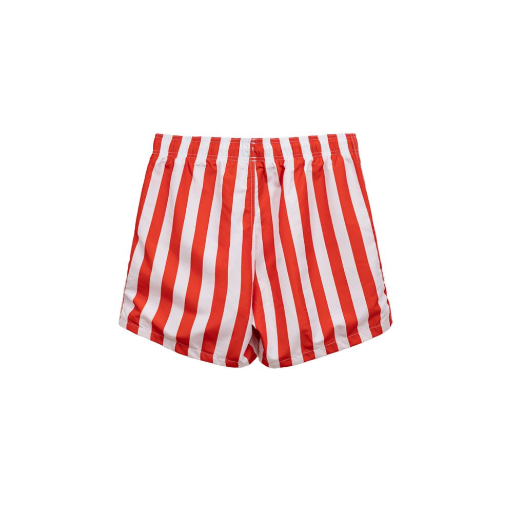 Emporio Armani Red Striped Boxer Swimsuit