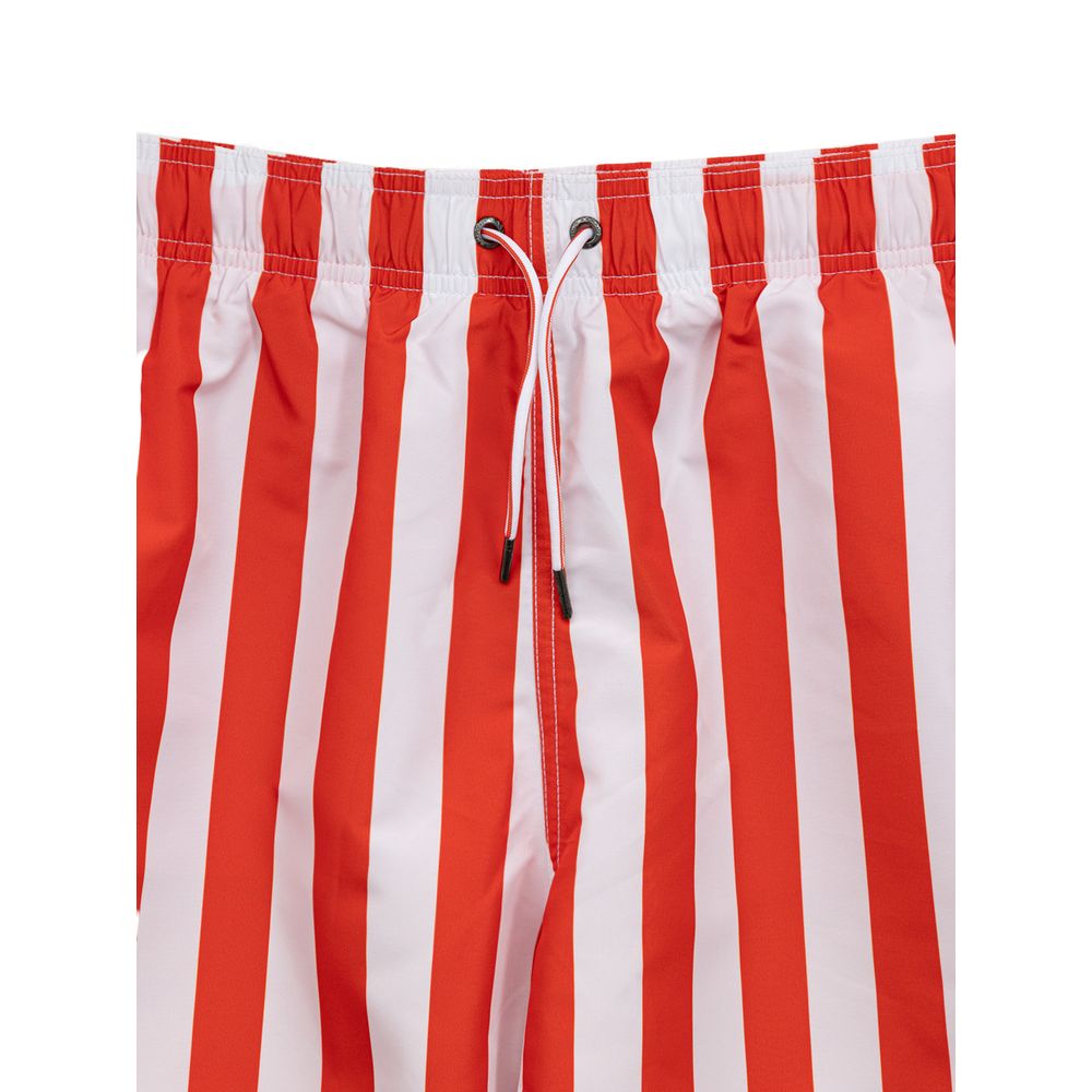 Emporio Armani Red Striped Boxer Swimsuit
