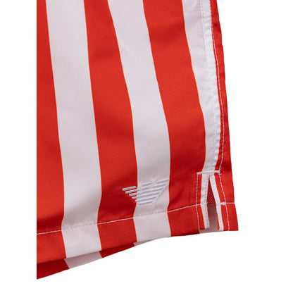 Emporio Armani Red Striped Boxer Swimsuit