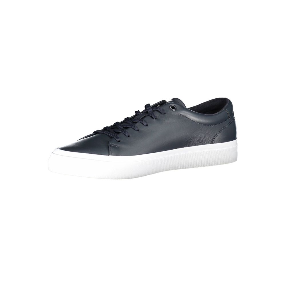 Tommy Hilfiger Blue Leather Men Sneakers