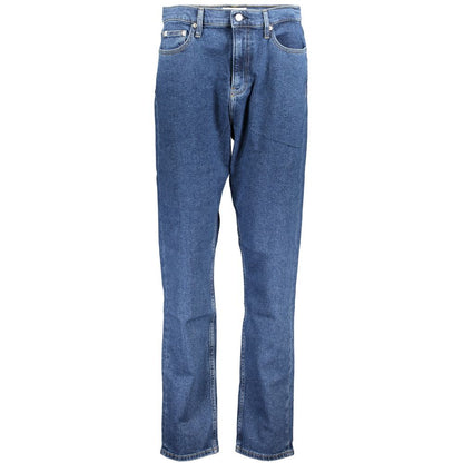 Calvin Klein Blue Cotton Slim Straight Jeans
