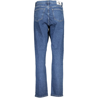 Calvin Klein Blue Cotton Slim Straight Jeans