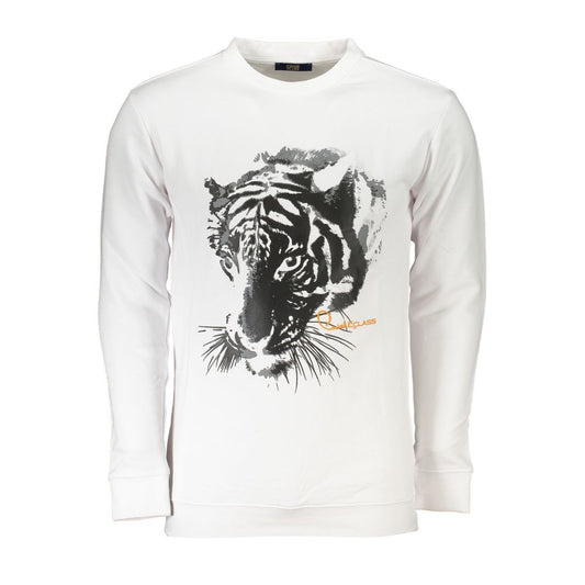 Cavalli Class White Men's Sweatshirt