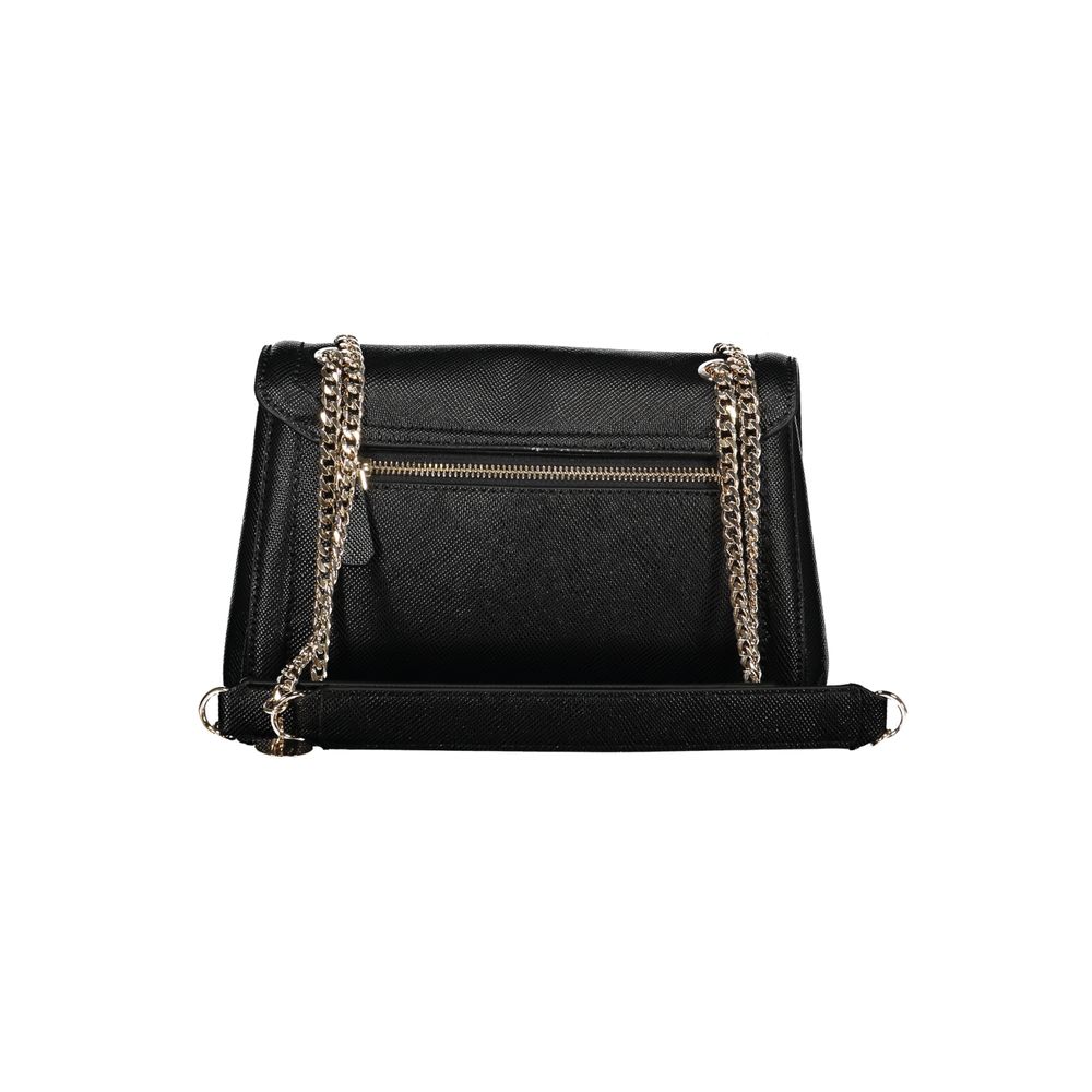Guess Jeans Black Noelle Handbag – Faux Leather, Chic Multi-Compartment Design
