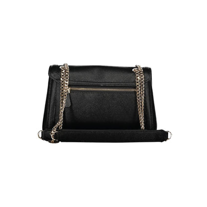 Guess Jeans Black Noelle Handbag – Faux Leather, Chic Multi-Compartment Design