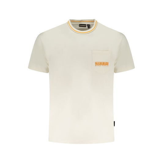 Napapijri White Cotton T-Shirt - Classic Comfort and Style