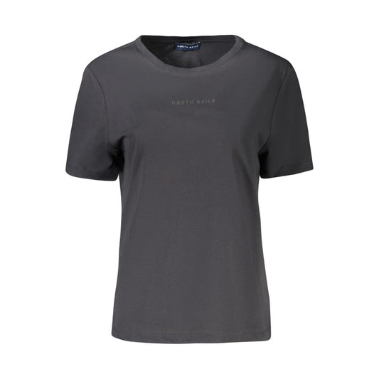 North Sails Black Cotton Top with Embossed Print