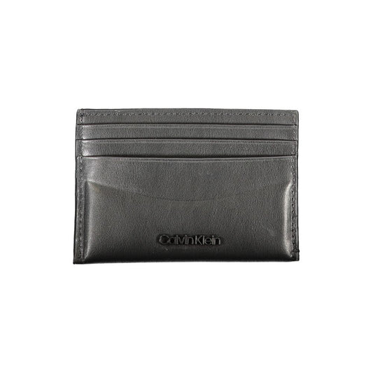 Calvin Klein Black Leather Wallet - Sleek Card Holder