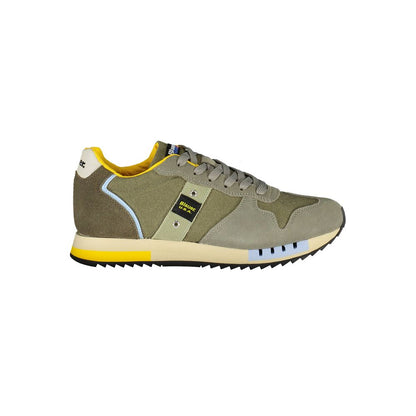 Blauer Green Leather Sneakers for Men
