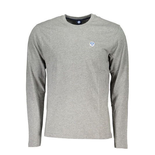North Sails Men's Long Sleeve Gray Cotton T-Shirt