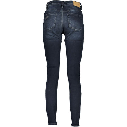 Desigual Blue Cotton Jeans with Embroidery