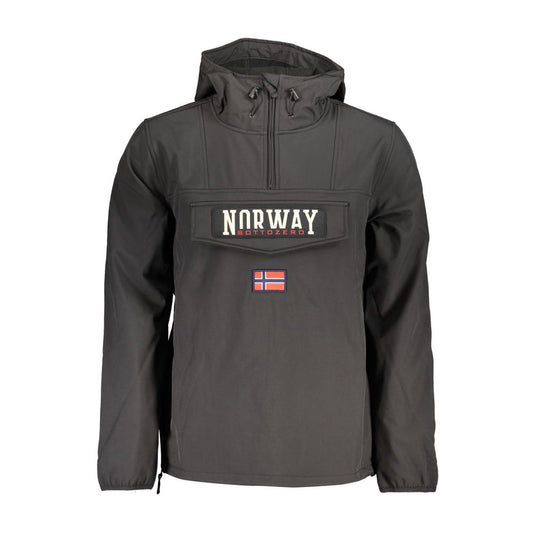 Norway 1963 Black Men's Soft Shell Hooded Jacket