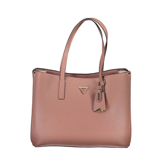 Guess Jeans Pink Handbag – Faux Leather, Chic Design