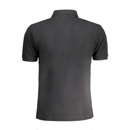 La Martina Black Cotton Polo Shirt - Timeless Elegance and Sporty Sophistication