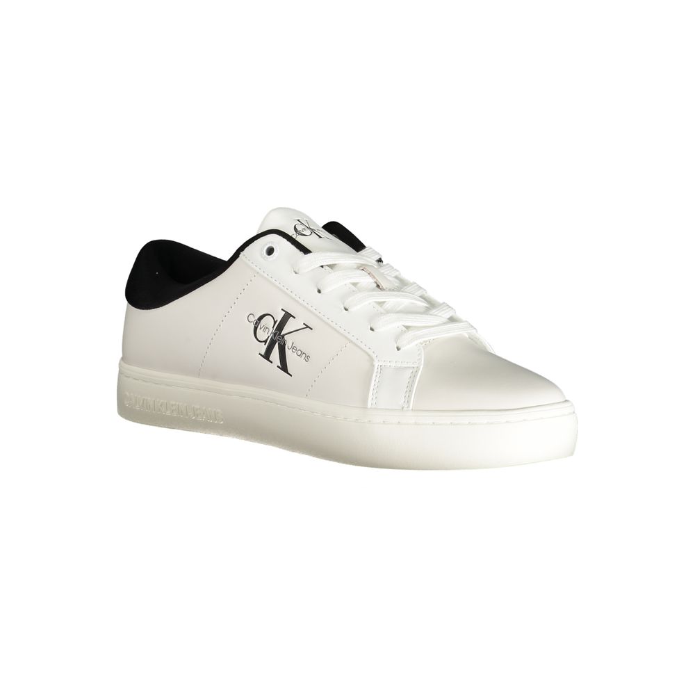 Calvin Klein White Polyester Sneaker – Elevated Sports Footwear