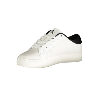 Calvin Klein White Polyester Sneaker – Elevated Sports Footwear