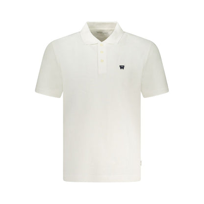 Wrangler White Cotton Polo Shirt - Classic Comfort and Style