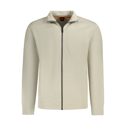 Hugo Boss Beige Cotton Sweater for Ultimate Comfort