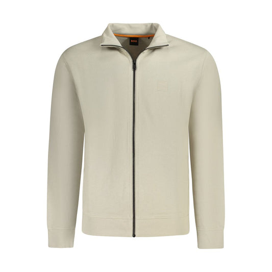 Hugo Boss Beige Cotton Sweater for Ultimate Comfort