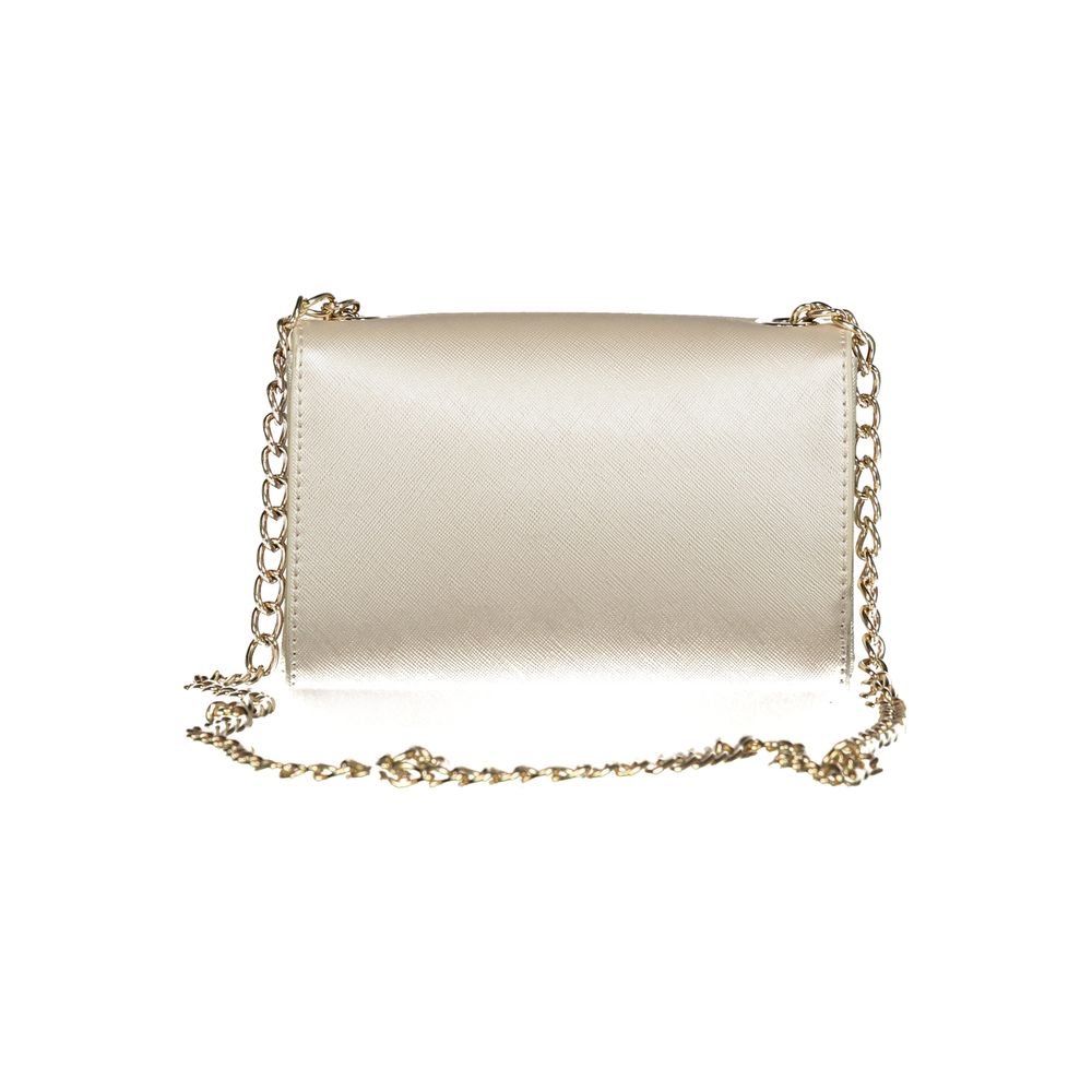Mario Valentino Gray Faux Leather Chain Shoulder Bag