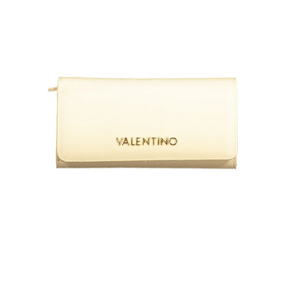 Mario Valentino Beige Faux Leather Wallet with Double Card Spaces